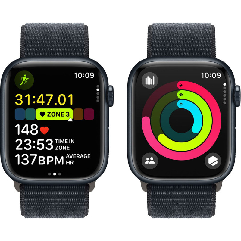 Смартгодинник Apple Watch Series 9 GPS 45mm Midnight Aluminium Case with Midnight Sport Loop