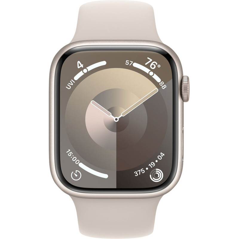 Смартгодинник Apple Watch Series 9 GPS 45mm Starlight Aluminium Case with Starlight Sport Band – M/L
