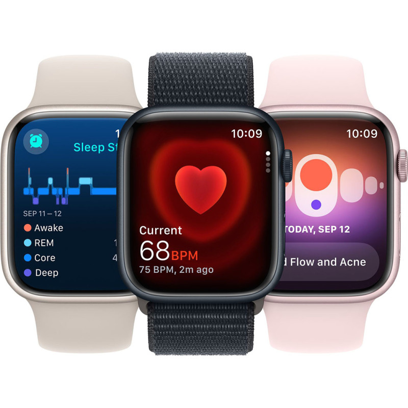 Смартгодинник Apple Watch Series 9 GPS 45mm Starlight Aluminium Case with Starlight Sport Loop